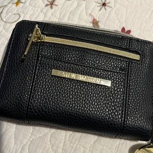 steve madden double zipper wallet
